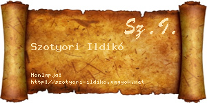 Szotyori Ildikó névjegykártya